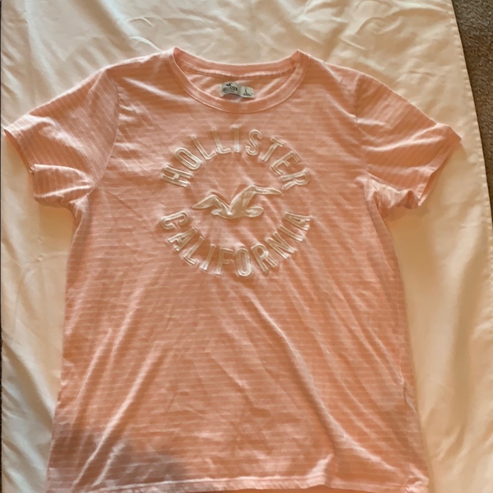 pink striped t-shirt